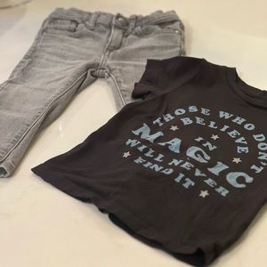Peek - T-shirt and Dungarees Set